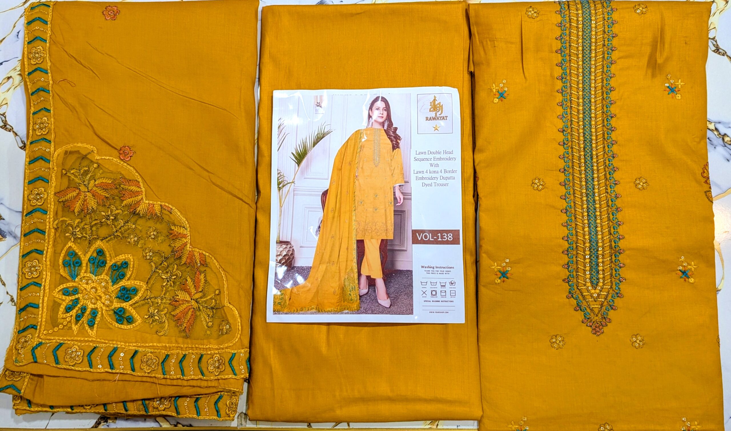 Rawayat Embroidery 3 Pc’s Lawn